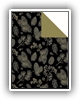 Pine-schwarz-gold-69667 - Geschenkpapier Rolle 30/50/70cm 200m
