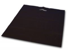 Tüte in schwarz aus LDPE Folie mit DKT Griffverstärkung