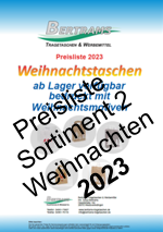 Tragetaschen Weihnachten 2023 Preisliste Bertrams Tragetaschen & Werbemittel